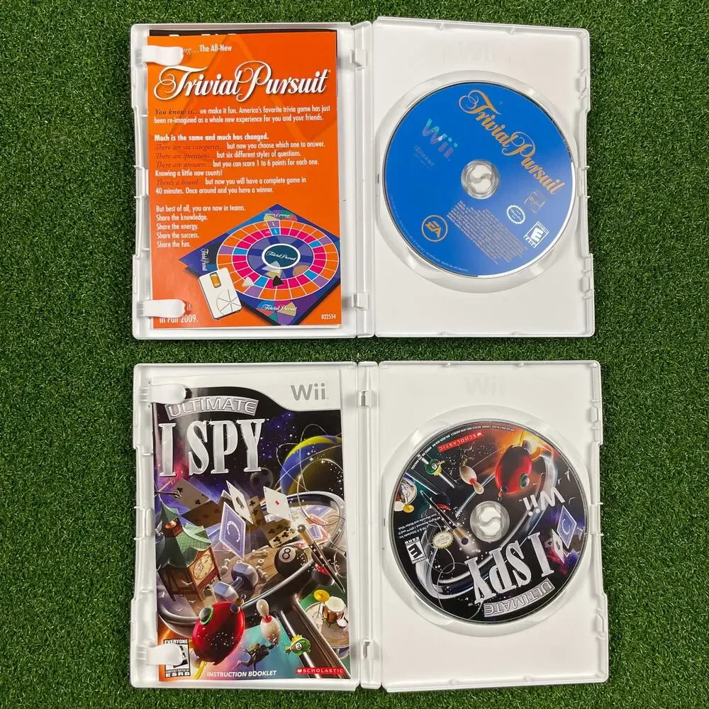 Trivial Pursuit and Ultimate I Spy Nintendo Wii Game Lot
